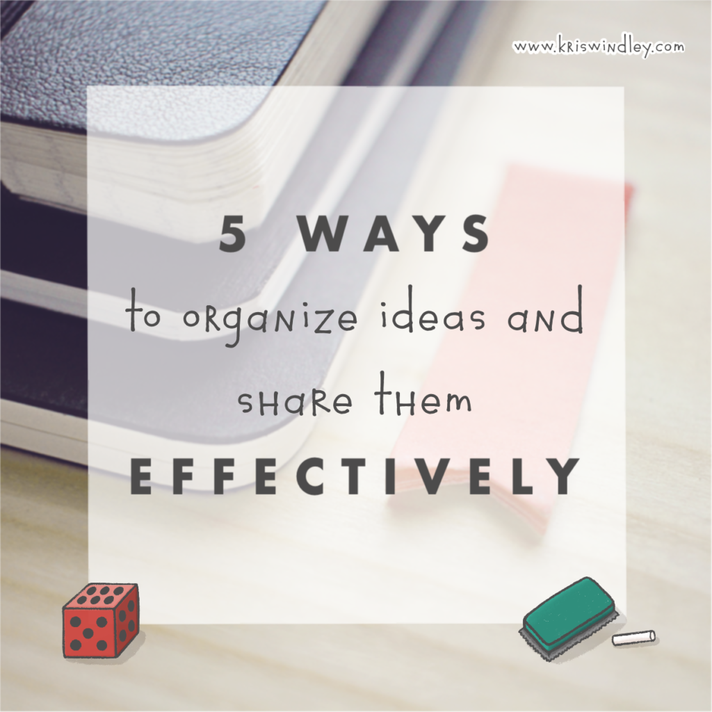 5 ways to organize your ideas to share them effectively Kris Windley